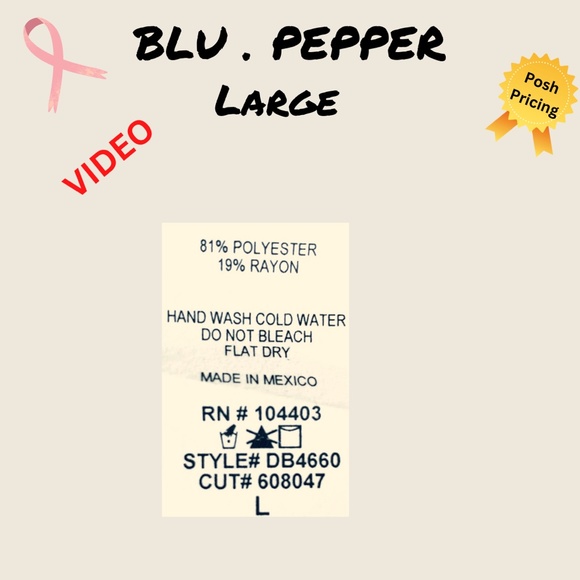 BLU PEPPER Loose Knit Tunic Beige Sweater LARGE - Picture 6 of 7